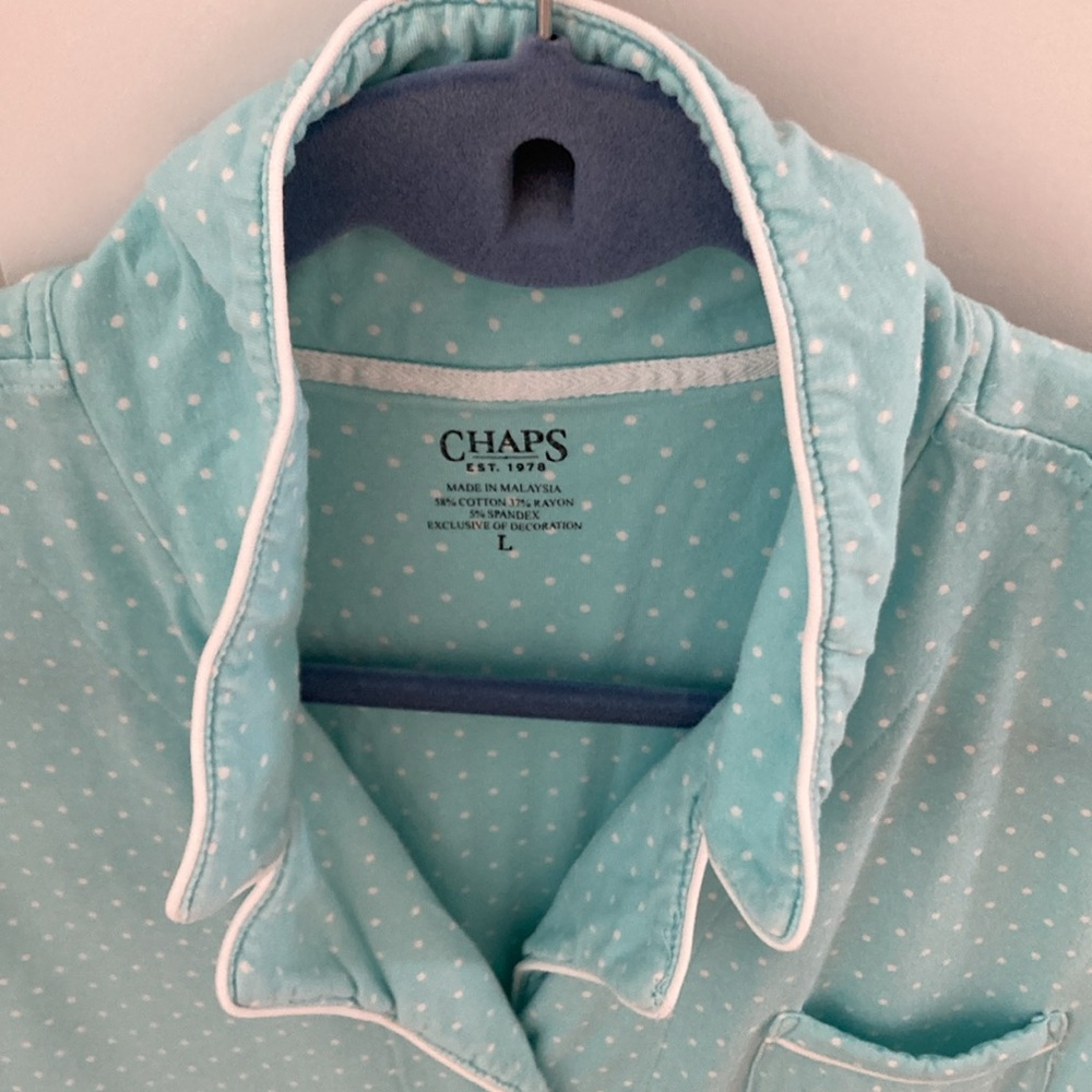 Chaps Aqua Nightgown with White Dots just $5❗️